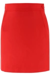 Attico High-waisted Mini Skirt In Rosso