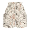 Isabel Marant Étoile Nawel Paperbag-waist Printed Cotton Shorts In Ecru