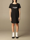 LOVE MOSCHINO T-SHIRT DRESS WITH LOGO,W592913 M3876 C74
