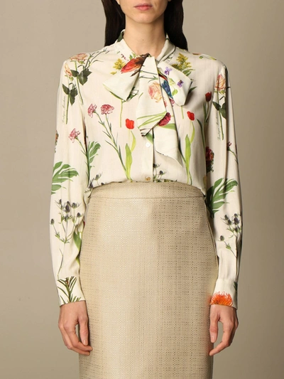 Boutique Moschino Shirt Moschino Boutique Shirt With Botanical Pattern In White