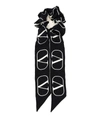 VALENTINO GARAVANI JACQUARD SILK HAIRBAND IN BLACK AND WHITE