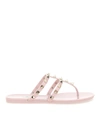 VALENTINO GARAVANI ROCKSTUD FLIP-FLOPS IN PINK