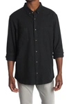 Wallin & Bros 14th And Union Grindle Long Sleeve Trim Fit Shirt In Green - Black Grindle