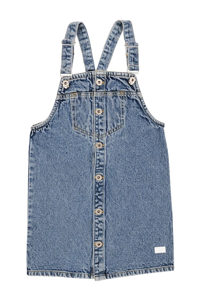 7 For All Mankind Kids' Denim Overall Dress In Clueless