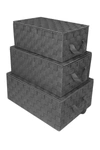 Sorbus Grey Woven Storage Basket In Grey