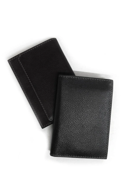 Boconi Leather Bi-fold Wallet In Black