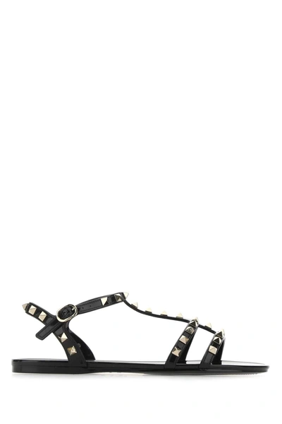 Valentino Garavani Summer Rockstud Caged Sandals In Black