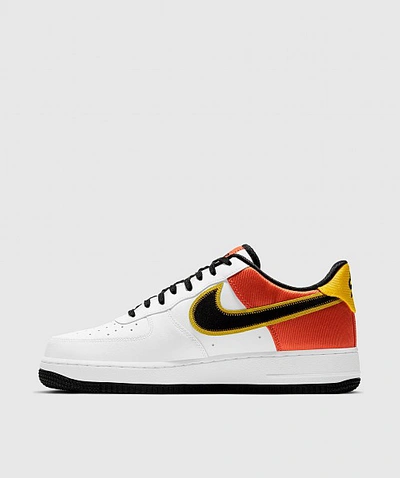 Nike Air Force 1 07 Lv8 Rayguns Satin-trimmed Leather Sneakers In White