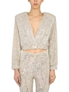 ROTATE BIRGER CHRISTENSEN ROTATE JUDY SEQUINNED CROPPED JACKET