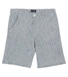 Il Gufo Pinstriped Linen Shorts In Blue