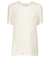Co Round-neck Knitted Cashmere T-shirt In White