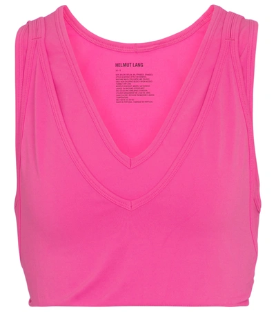 Helmut Lang Convertible Double-layer V-neck Bra In Pink