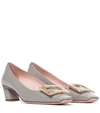 Roger Vivier Elegant Square Toe Pumps With Skyscraper Heel In Grey