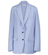Dries Van Noten Casual Loose-fit Lightly Padded Blazer In Blue