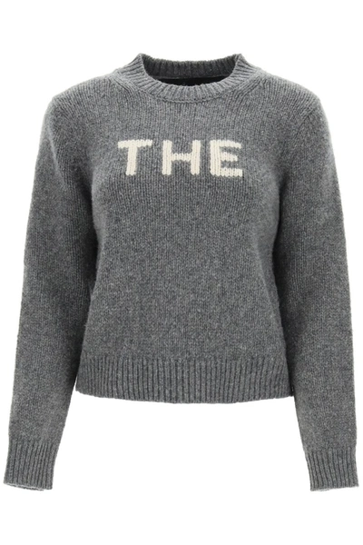 Marc Jacobs (the) Marc Jacobs Sweater With "the" Intarsia In Grey,white