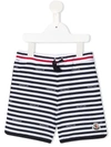 MONCLER STRIPE-PRINT COTTON SHORTS