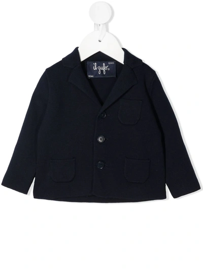 Il Gufo Babies' Fitted Single-breasted Blazer In 蓝色