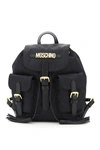 MOSCHINO MOSCHINO FABRIC BACKPACK WITH MOSCHINO LETTERING