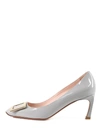 Roger Vivier 70mm Trompette Patent Leather Pumps In Grey