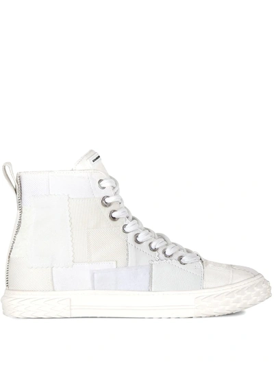 Giuseppe Zanotti Patchwork High-top Sneakers In White
