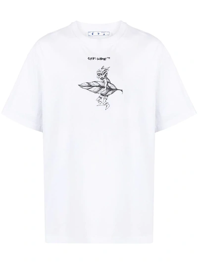 Off-white Graphic-print Short-sleeve T-shirt In White Blac