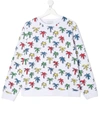 Stella Mccartney Little Boy's & Boy's Palm Tree Print Sweatshirt In White