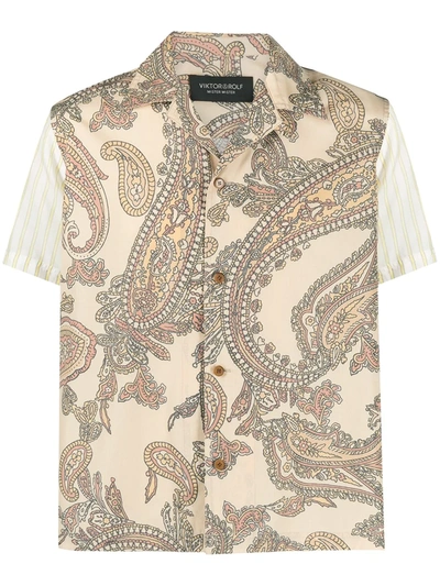 Viktor & Rolf Hawaiian Paisley-print Shirt In Neutrals