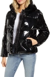 KENDALL + KYLIE KENDALL + KYLIE SHINY VINYL PUFFER COAT,191152667125