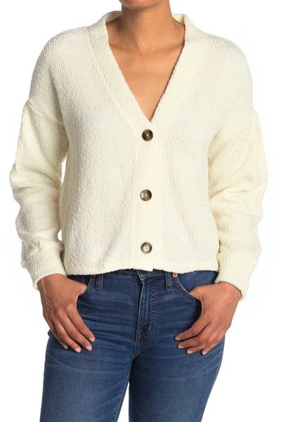 Philosophy Knit Button Front Cardigan In Snow Globe