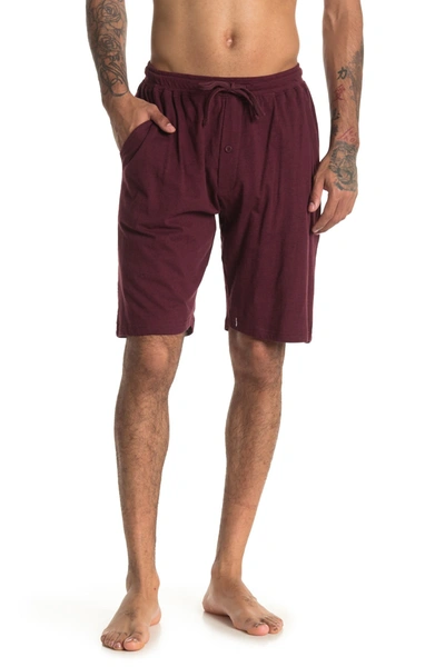 Unsimply Stitched Relaxed Lounge Shorts In Melange Maroon