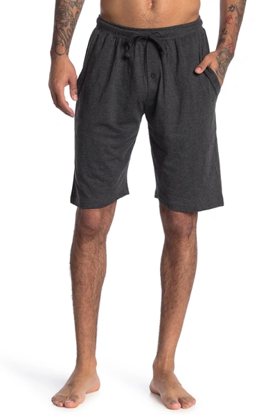 Unsimply Stitched Relaxed Lounge Shorts In Melange Dark Grey