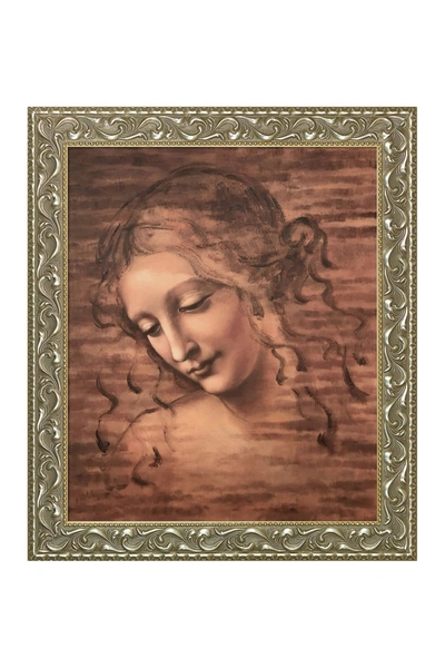 Overstock Art Female Head (la Scapigliata) By Leonardo Da Vinci Framed Canvas Painting In Multi
