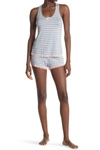 Honeydew Intimates Lace Racerback Tank & Shorts 2-piece Pajama Set In Briskstripe