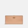 Coach Skinny Wallet In Brass/natural