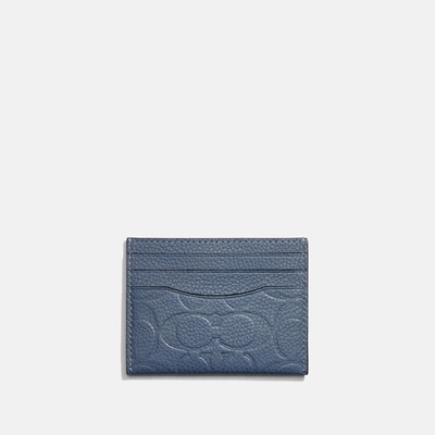 Coach Card Case In Signature Leather