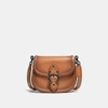 Coach Beat Saddle Bag In Pewter/natural