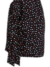 Philosophy Di Lorenzo Serafini Bow-embellished Ruched Polka-dot Stretch-crepe Mini Skirt In Black
