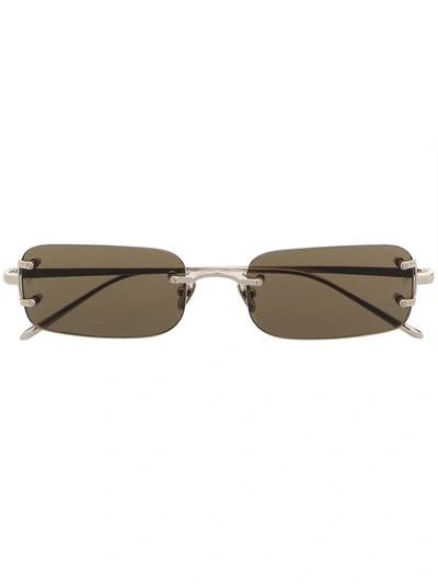 Linda Farrow Rimless Rectangular-frame Sunglasses In Silber
