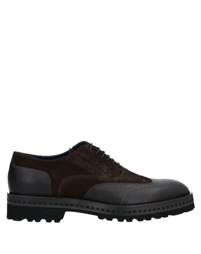 Alberto Guardiani Lace-up Shoes In Cocoa