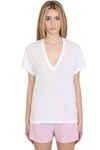 Iro Heloise T-shirt In White Linen In White