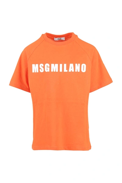 Msgm Kids' T-shirt In Arancione