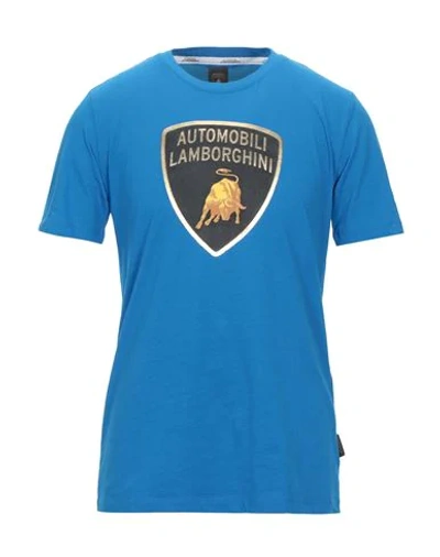 Automobili Lamborghini T-shirts In Azure