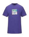 Huf T-shirts In Purple