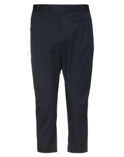 Grey Daniele Alessandrini Cropped Pants In Dark Blue