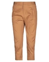 Grey Daniele Alessandrini Man Cropped Pants Tan Size 30 Cotton, Elastane In Brown