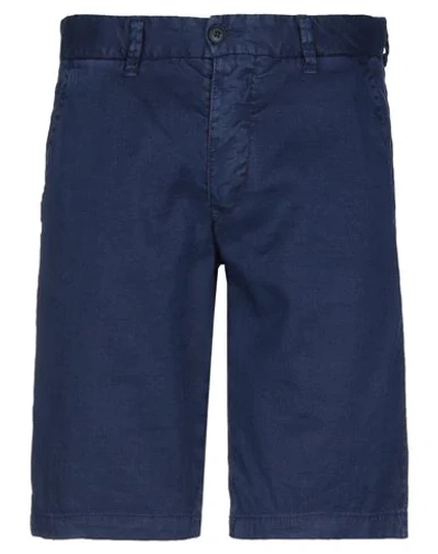 Blauer . Man Shorts & Bermuda Shorts Blue Size 32 Linen, Cotton, Elastane