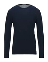 Grey Daniele Alessandrini Sweaters In Dark Blue