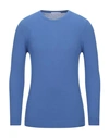 Grey Daniele Alessandrini Sweaters In Blue