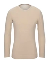 Grey Daniele Alessandrini Sweaters In Beige