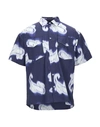 Msgm Shirts In Dark Blue